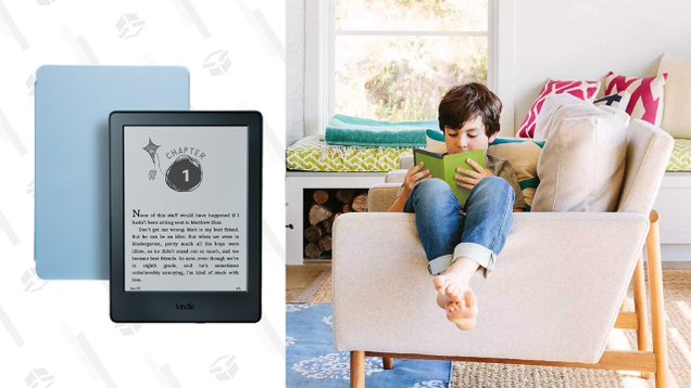 Kindle for Kids Bundle with Kindle E-reader 8th Generation, 2-Year Worry-Free Guarantee and Cover | $60 | Amazon